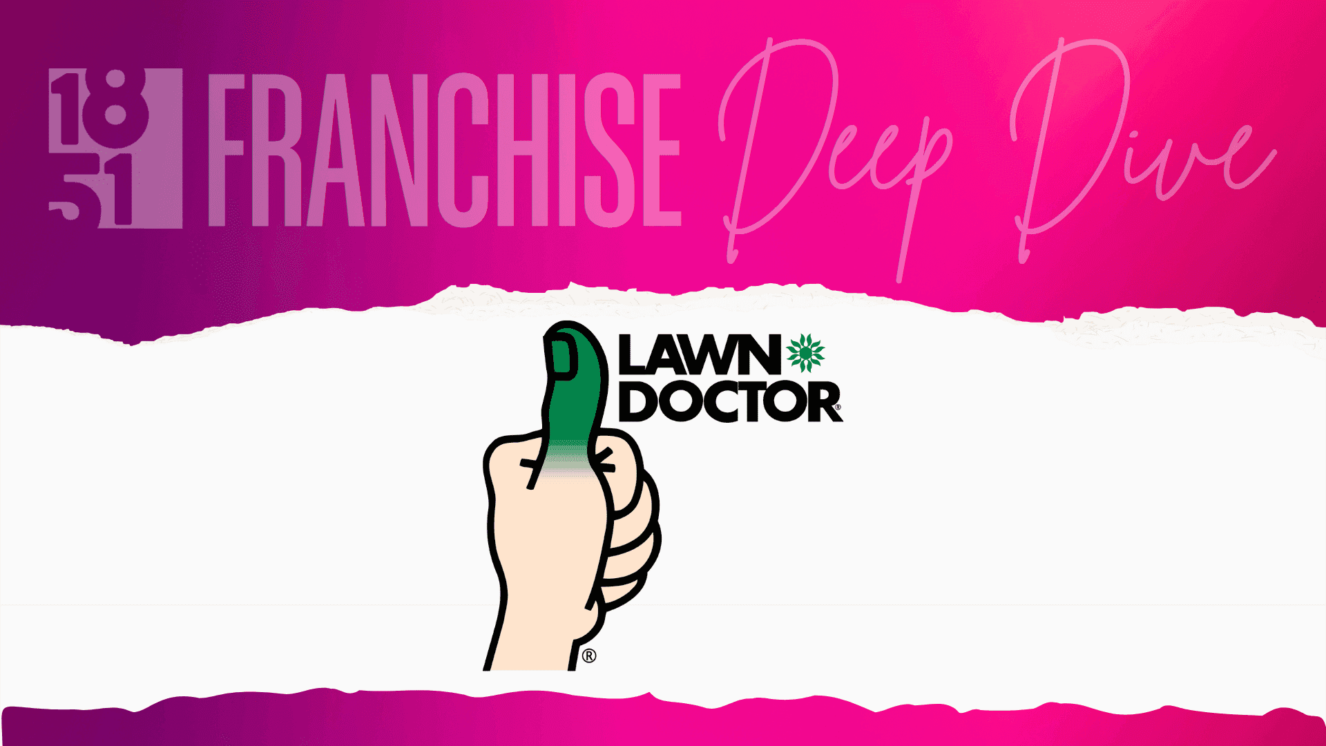 graphic image of an 1851 franchise franchise deep dive article of lawn doctor.