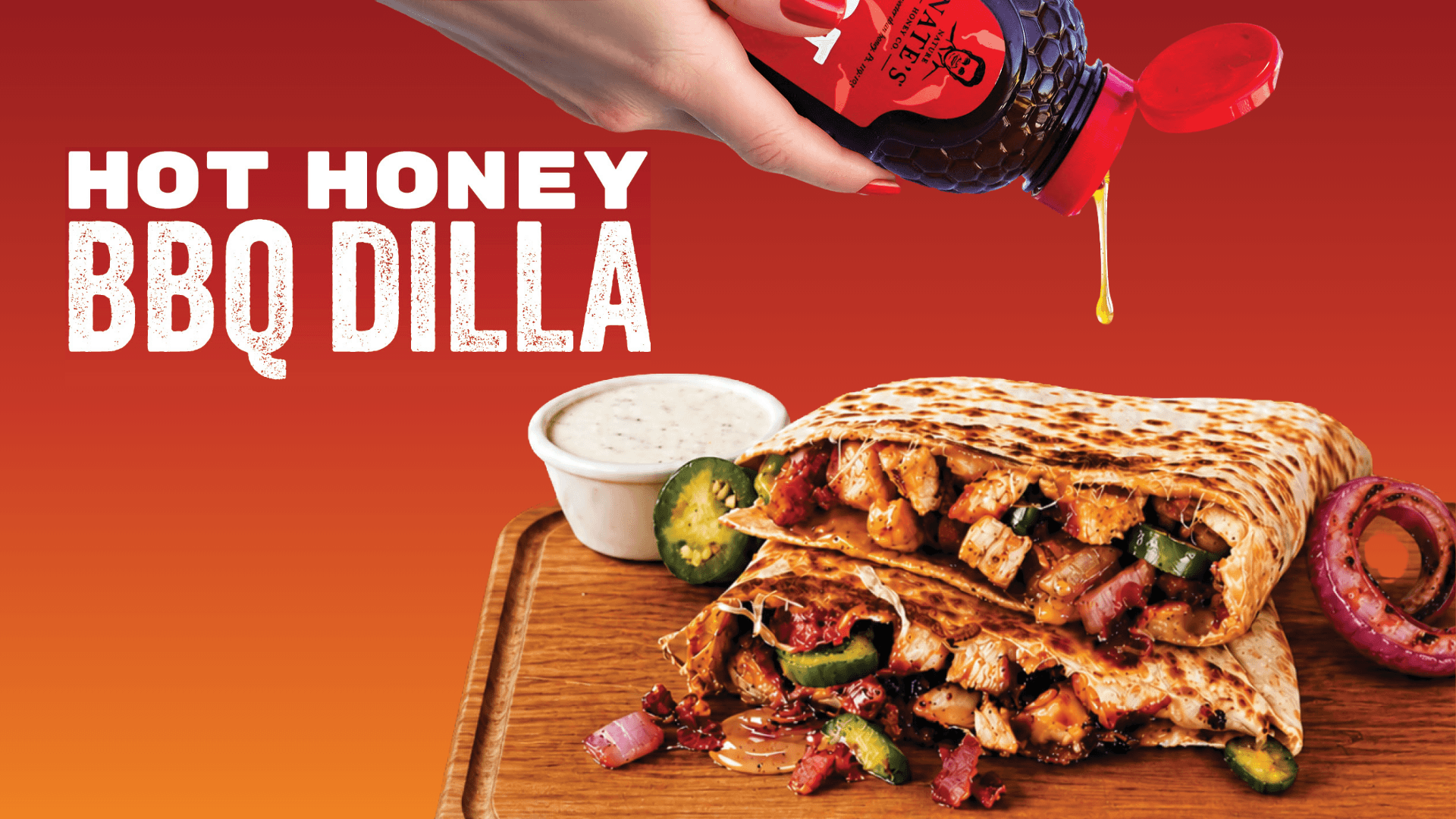 Hot Honey BBQ Chicken Quesadilla | Dillas Primo Quesadillas