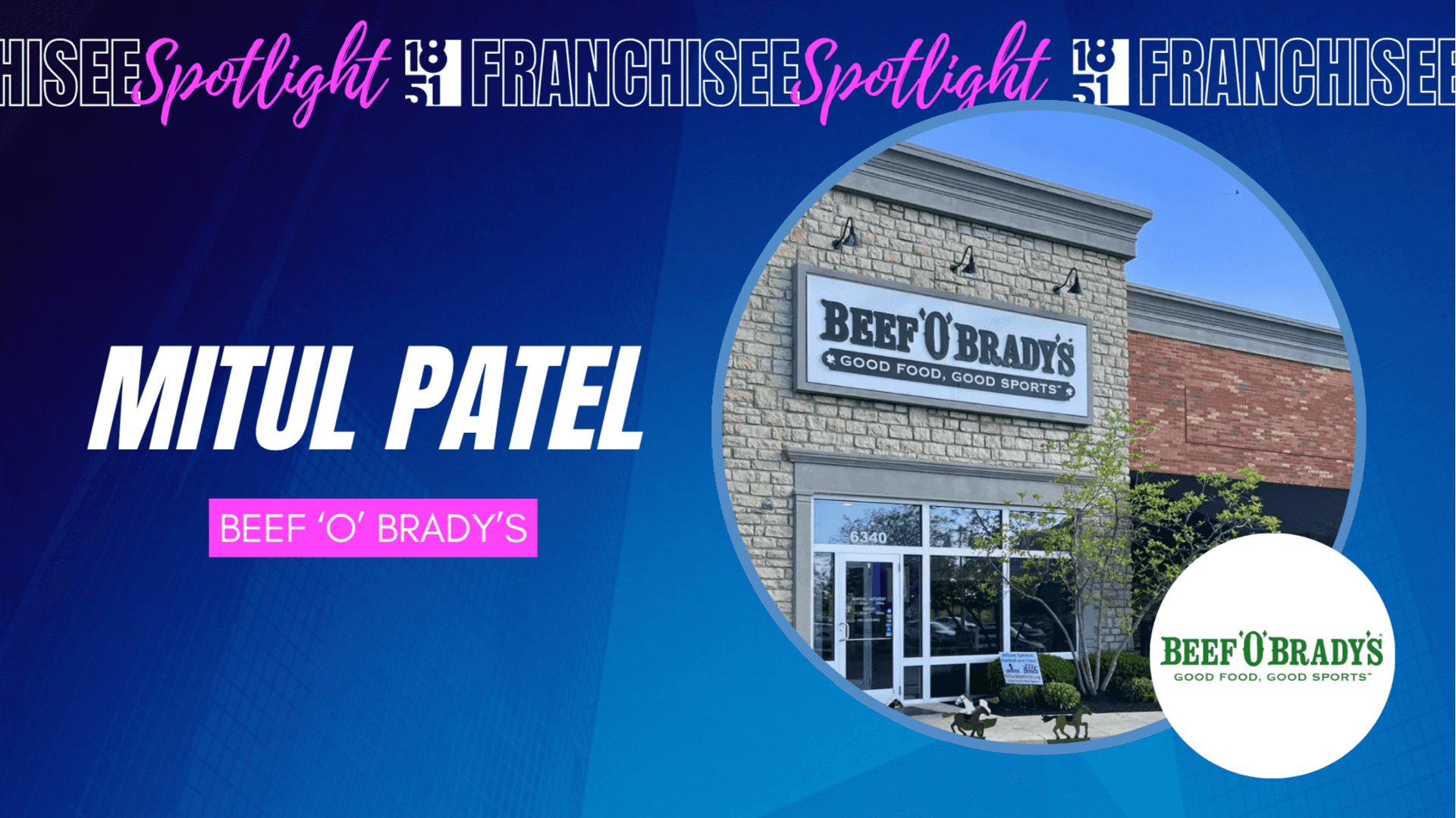 image of Mitul Patel owner of Beef 'O' Brady's of Tuscaloosa Florida