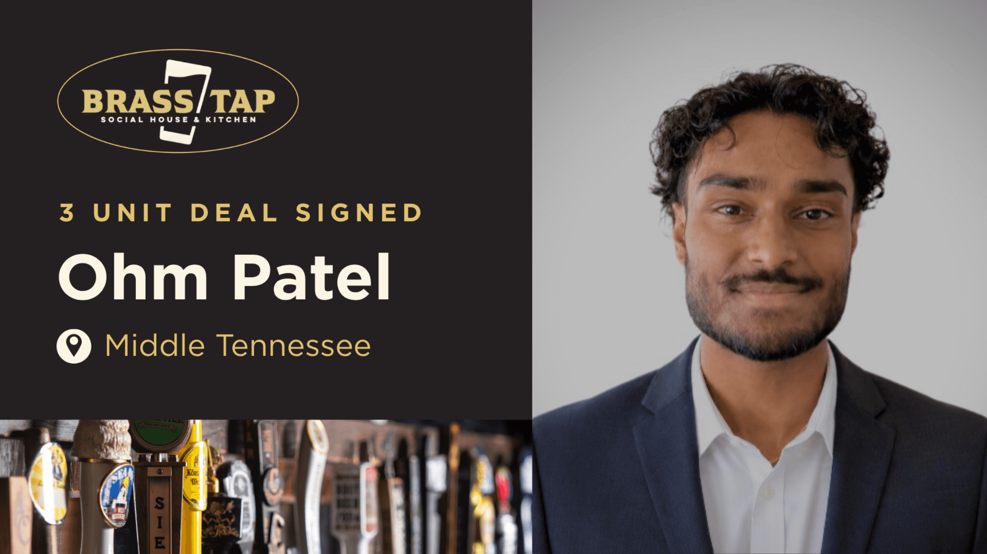 image of the brass tap  Ohm Patel expansion into Tennessee