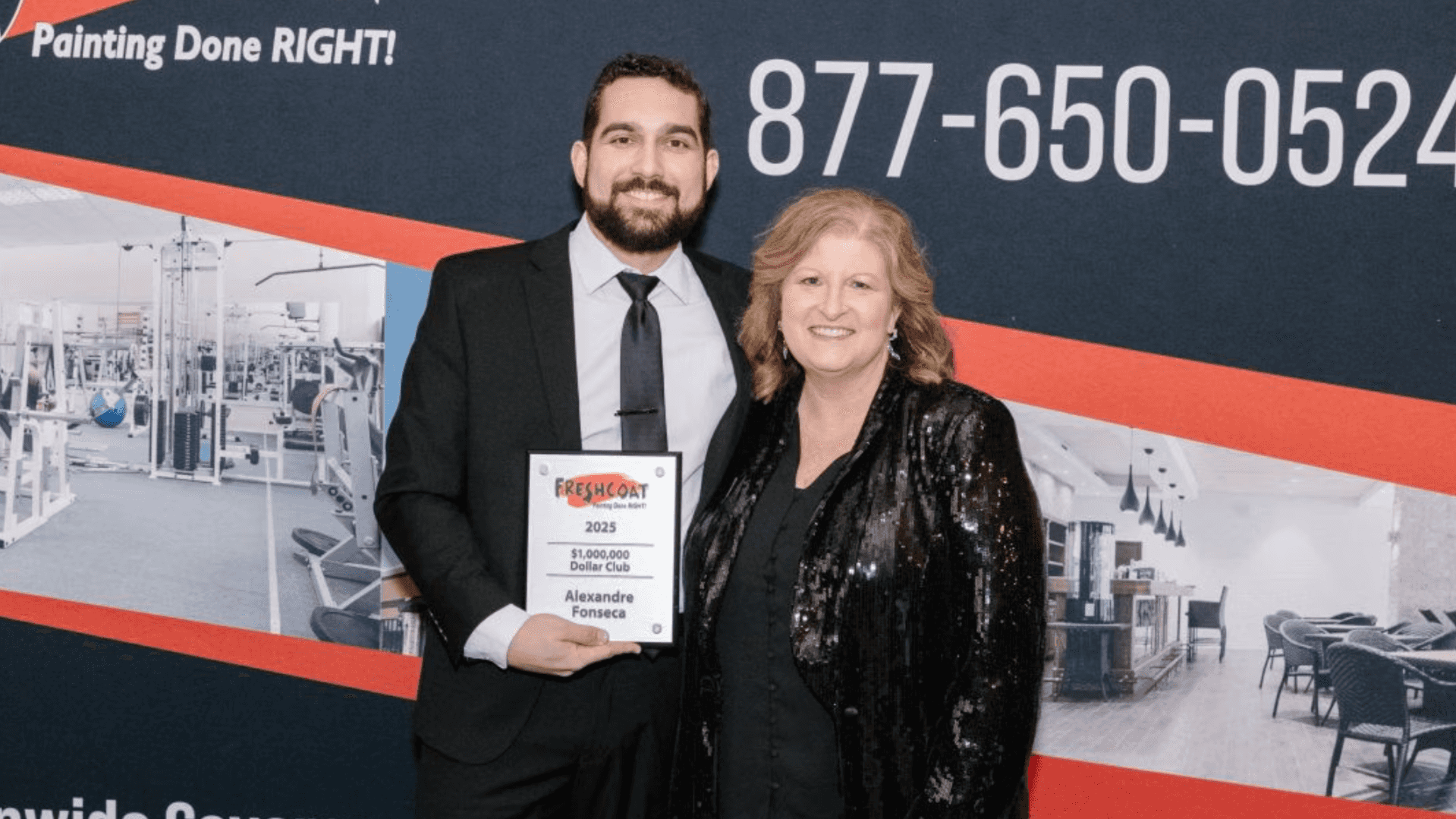 Fresh Coat Painters franchise owner Alex Fonseca and President Lisa Hudson
