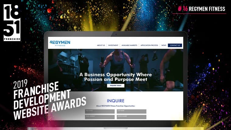 Franchise Development Website Awards: Regymen Fitness Comes In Tied at No. 16 in 2019 Top 20