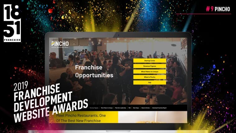 Franchise Development Website Awards: Pincho Makes 2019 Top 20, Tied for No. 9