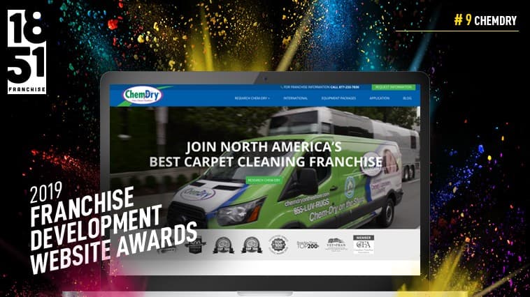 Franchise Development Website Awards: Chem-Dry Comes in Tied at No. 9 in 2019 Top 20