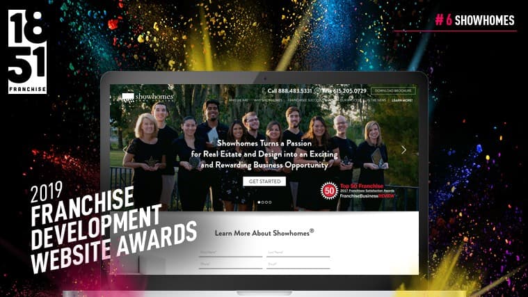 Franchise Development Website Awards: Showhomes Comes in Tied at No. 6 in 2019 Top 20