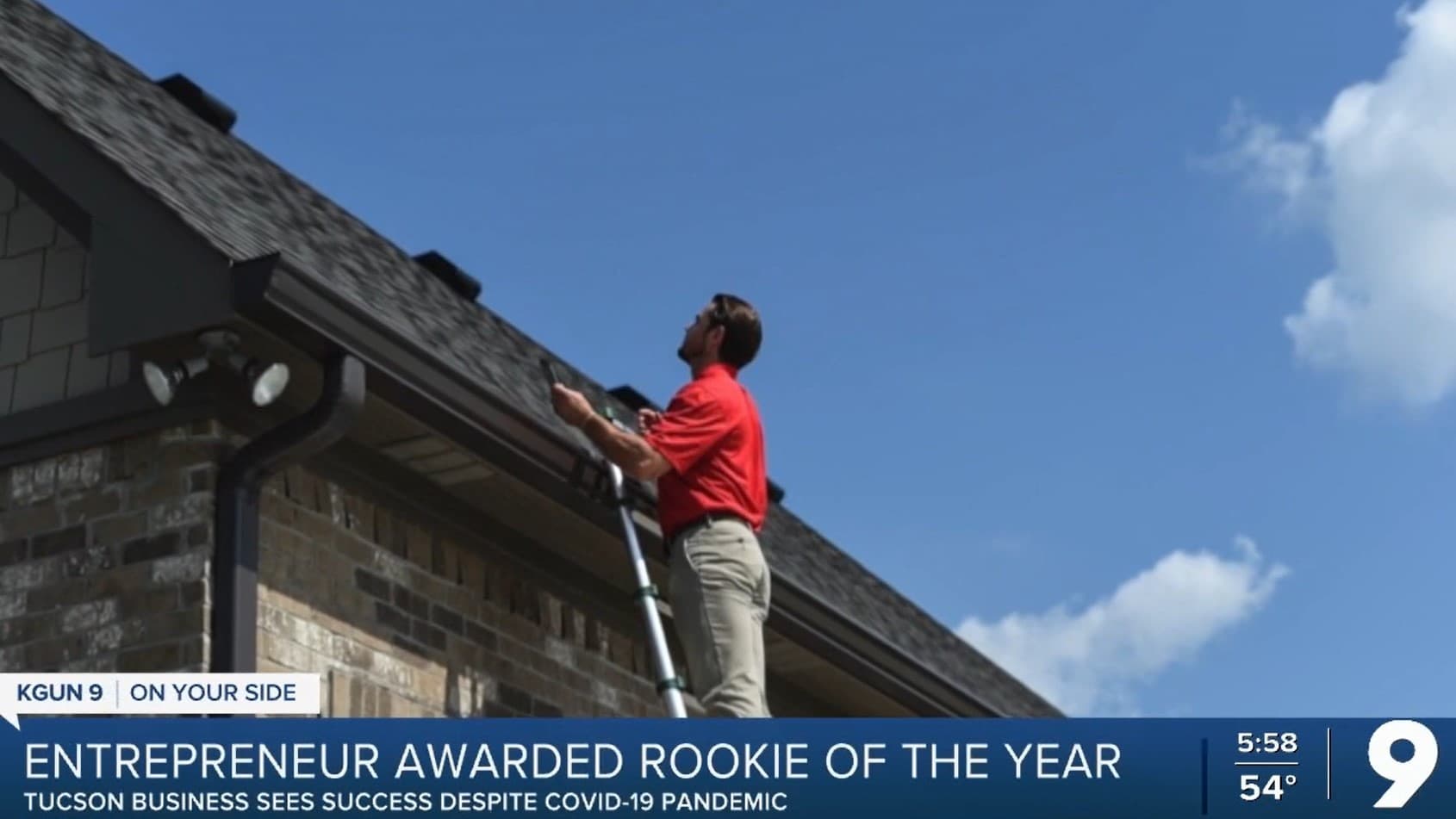 KGUN 9 Tucson, AZ: HomeTeam Inspection Owner Awarded "Rookie of the Year" Award After Opening Tucson Business During Pandemic