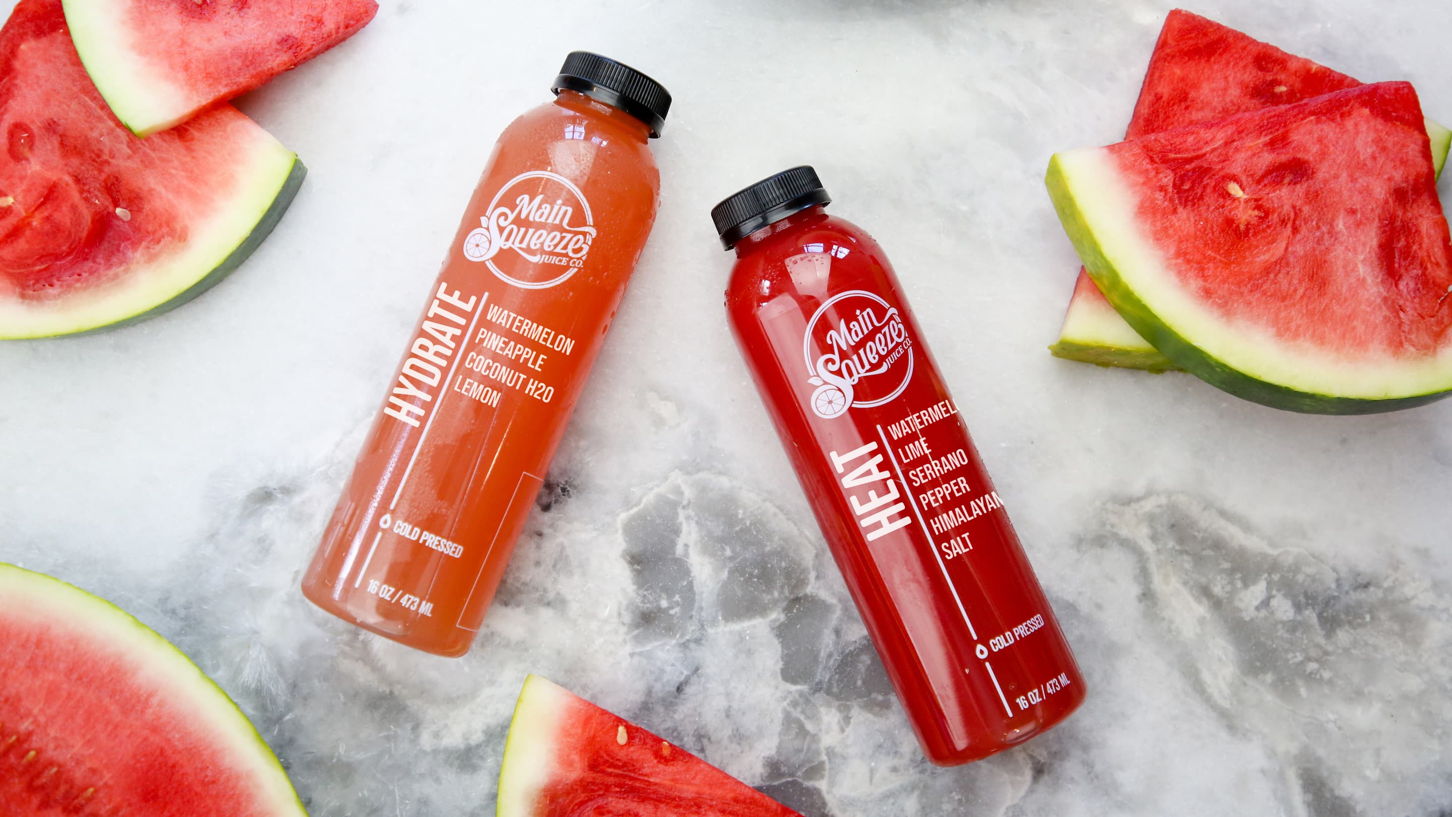  Main Squeeze Juice Co. Brings Back the Taste of Summertime with an LTO Favorite:  The Watermelon Heat and Hydrate Juice Duo