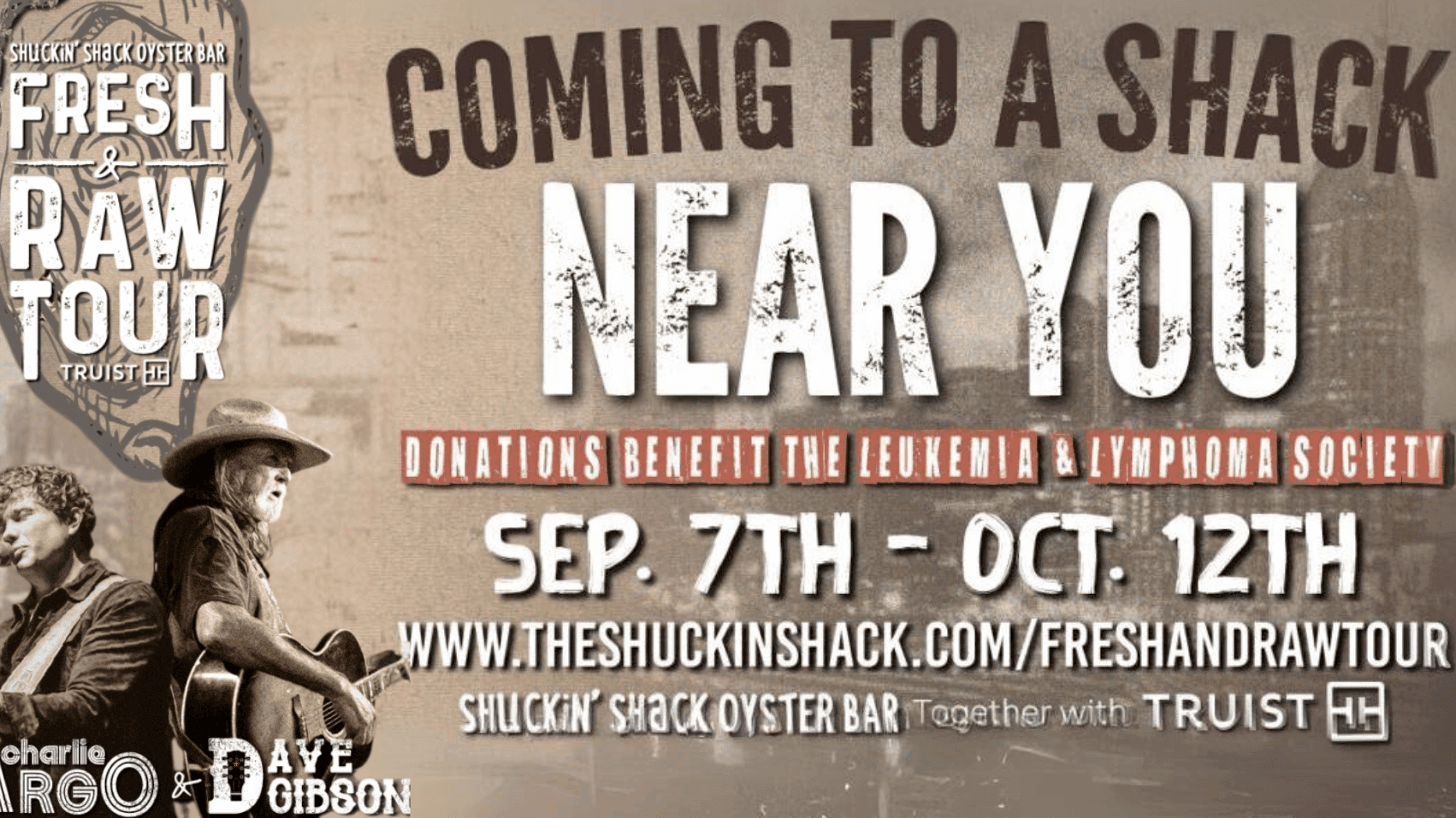 Shuckin’ Shack Oyster Bar Launches 3rd Annual Fresh & Raw Tour Together with Truist to Support the Leukemia & Lymphoma Society