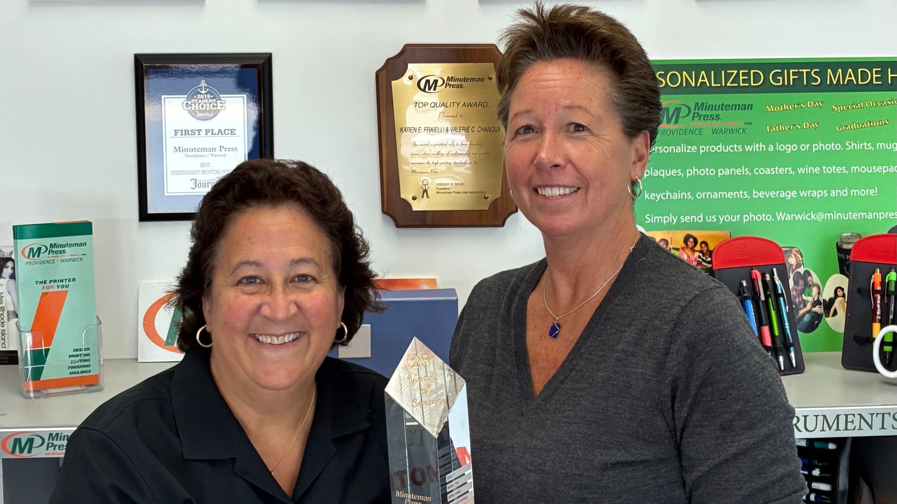 Minuteman Press Franchisees Celebrate 25+ Years in Warwick, RI