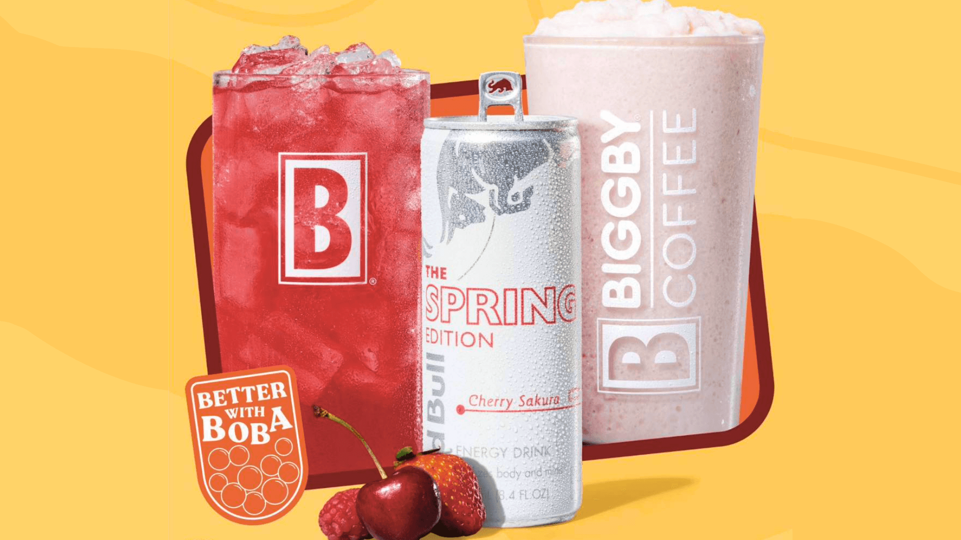 BIGGBY® COFFEE Launches Limited-Time Cherry Sakura Red Bull® Lineup for Spring Energy Boost