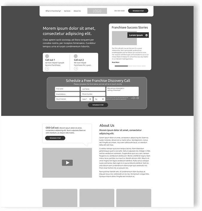 Website layout option 1