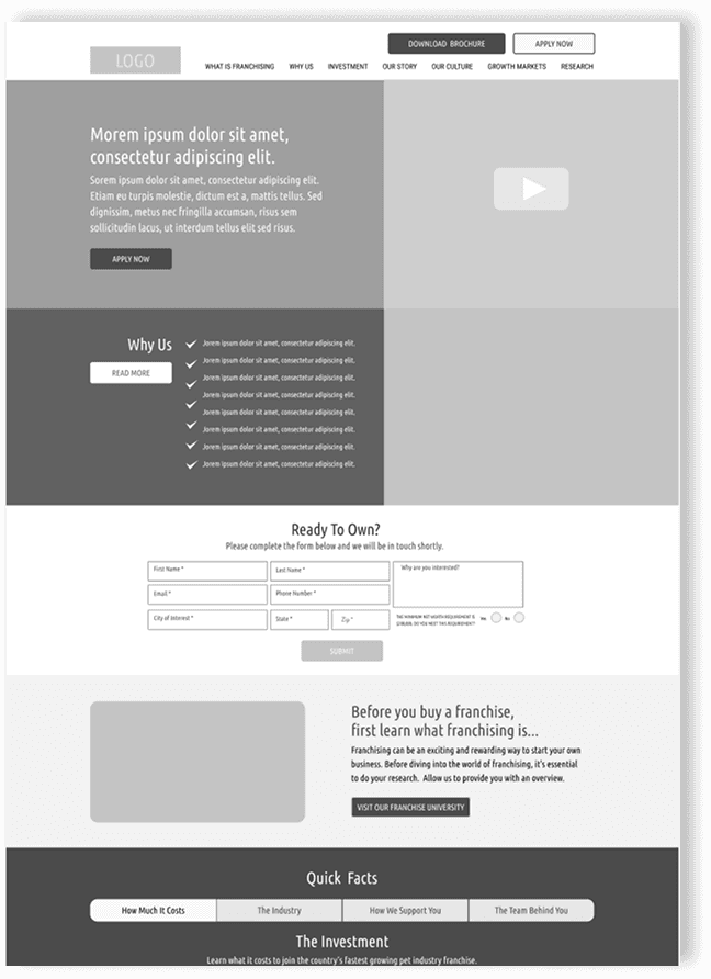 Website layout option 2