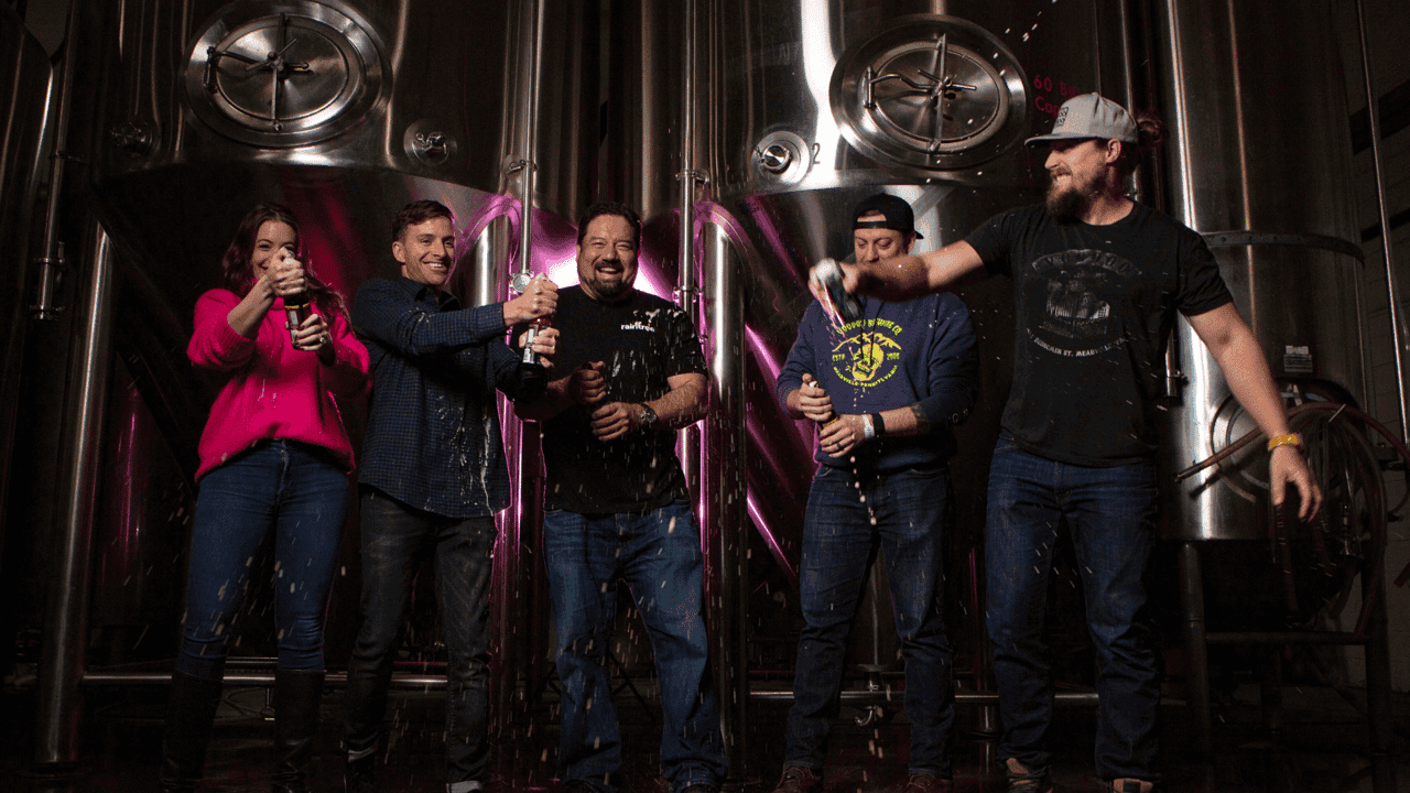 How undefined Evolved and Set New Standards photo of five Voodoo Brewing Co. team members in brewery