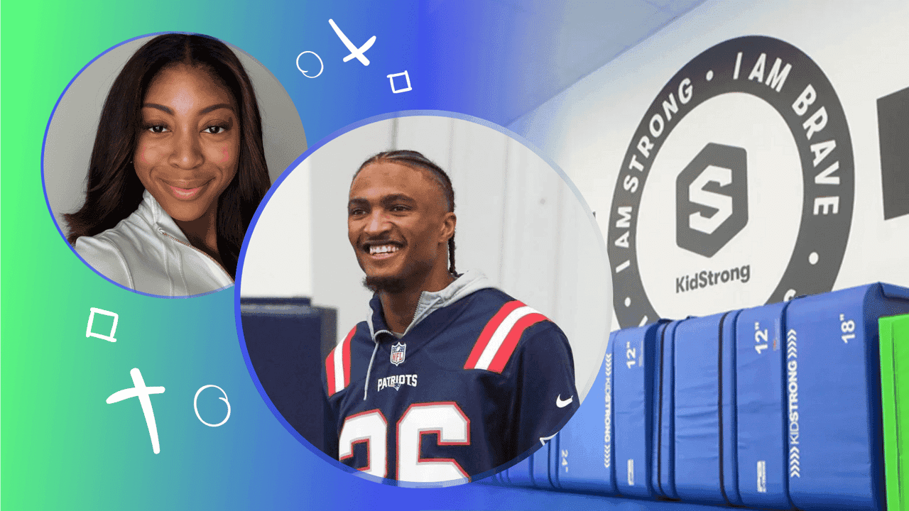 Why This Athlete Couple Chose To Open a KidStrong Franchise image of kidstrong franchisees NFL player Shaun Wade and his former Team USA Heptathlete wife Jordan