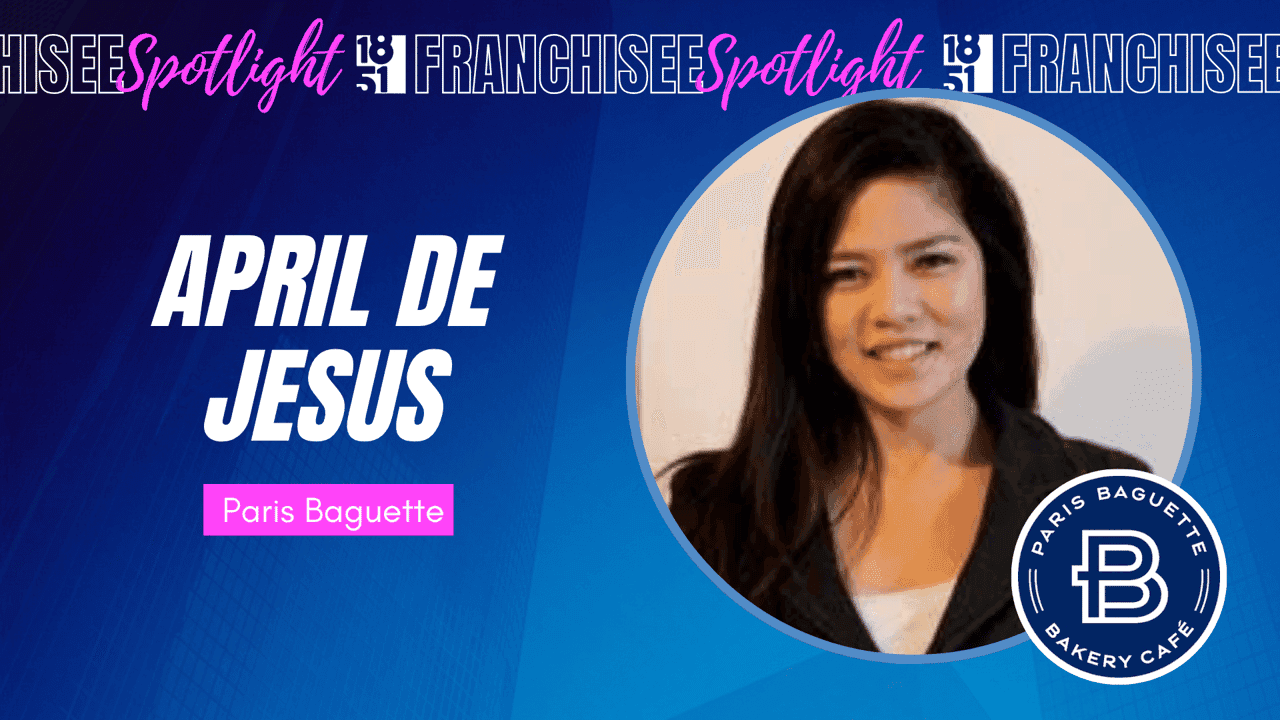 Real Estate Entrepreneur and Mom of Two, April De Jesus Builds Her Family Legacy with Paris Baguette in Toronto 1851 Franchisee Spotlight with photo of April De Jesus and Paris Baguette logo