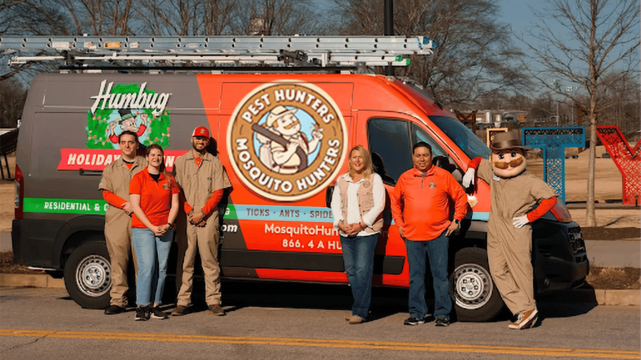 How One Hunters-Humbug Franchisee Blends Technology and an Interpersonal Focus to Drive Expansion Photo of Pest Hunters-Mosquito Hunters-Humbug Holiday Lighting Gina Lopez