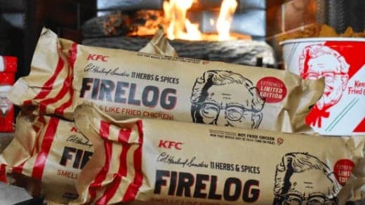 KFC Selling Limited Supply of Fried Chicken-Scented Firelogs KFC Selling Limited Supply of Fried Chicken-Scented Firelogs