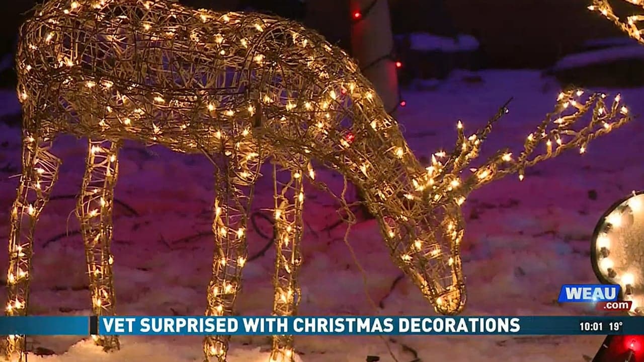 WEAU 13 NEWS: Vet Surprised with Christmas Decorations WEAU 13 NEWS: Vet Surprised with Christmas Decorations