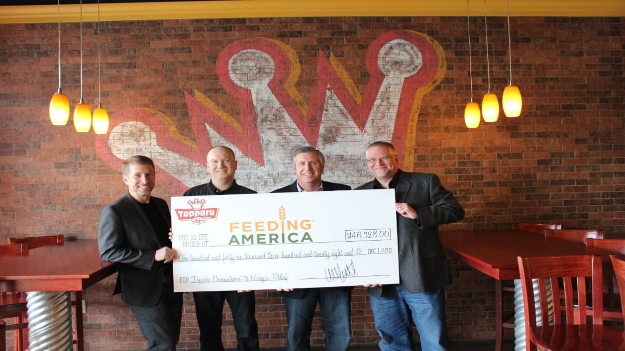 Delivering Hope: How Toppers Pizza is Helping the Hungry with Feeding America Partnership Delivering Hope: How Toppers Pizza is Helping the Hungry with Feeding America Partnership