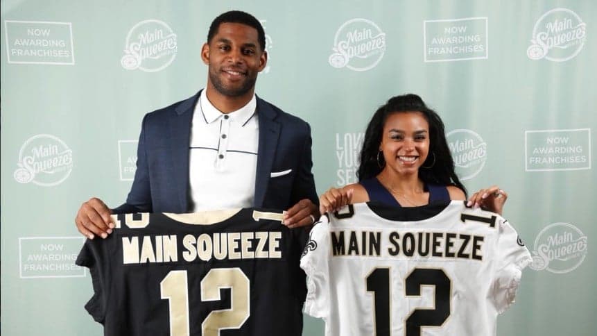 QSR: Former NFL Star Marques Colston Teams Up with Main Squeeze Juice Co. QSR: Former NFL Star Marques Colston Teams Up with Main Squeeze Juice Co.
