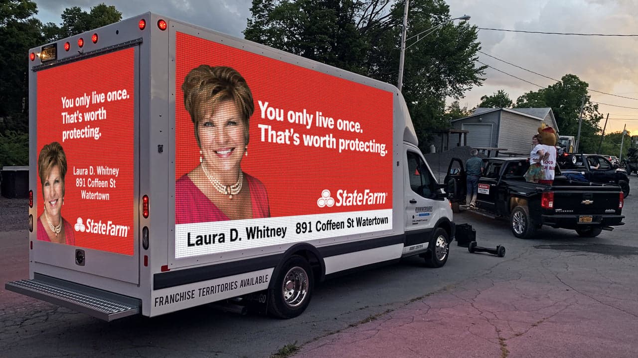Runningboards Marketing’s Sharp and Advanced Ad Presentation Appreciated by Loyal Customers Such as State Farm Insurance Agent Laura Whitney Runningboards Marketing’s Sharp and Advanced Ad Presentation Appreciated by Loyal Customers Such as State Farm Insurance Agent Laura Whitney