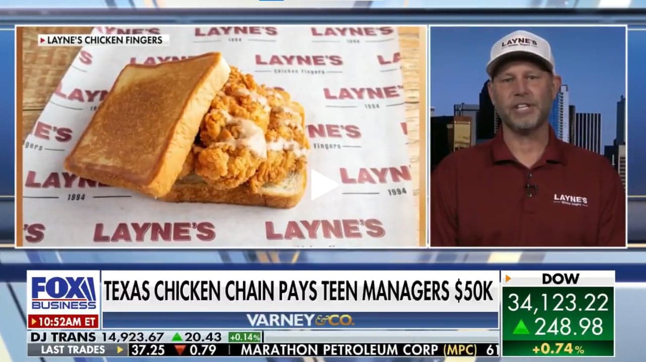 Stuart Varney on FOX Business says Layne's Chicken Fingers is “Doing Exactly the Right Thing” Stuart Varney on FOX Business says Layne's Chicken Fingers is “Doing Exactly the Right Thing”