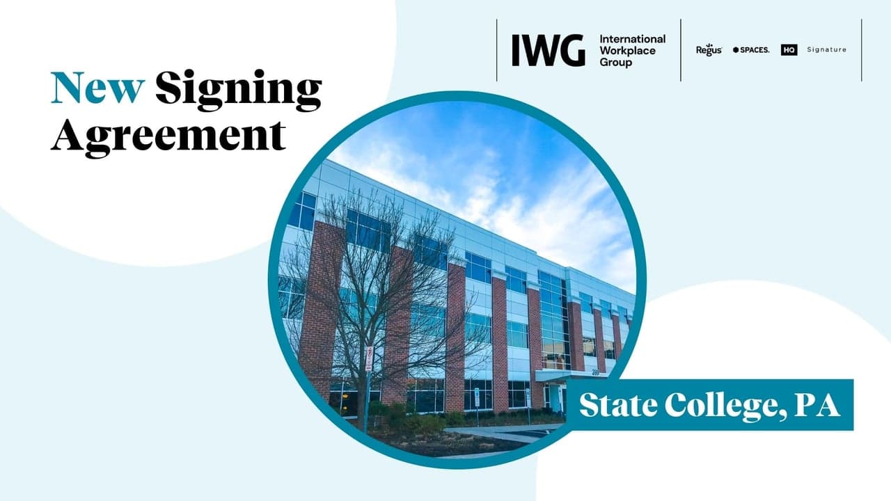 IWG Signs Agreement for New Regus Location in State College, Pennsylvania IWG Signs Agreement for New Regus Location in State College, Pennsylvania