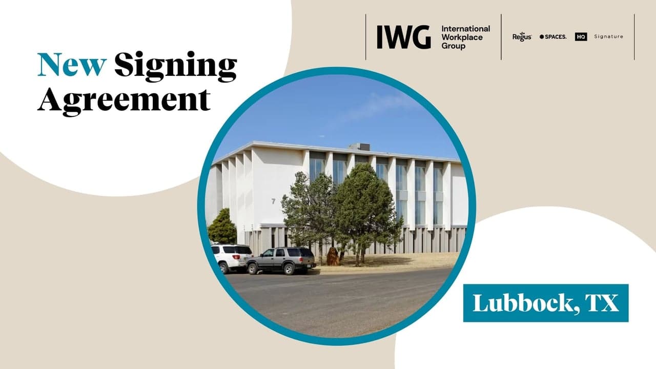 IWG Signs Agreement for New Regus Location in Lubbock, Texas IWG Signs Agreement for New Regus Location in Lubbock, Texas