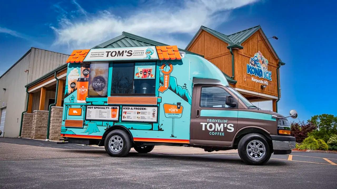 Kona Ice Founder Starts New Concept: Travelin' Tom's Coffee Truck Kona Ice Founder Starts New Concept: Travelin' Tom's Coffee Truck