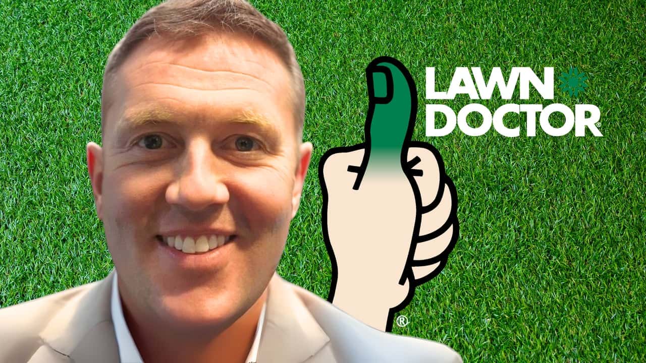How a 20-Year Industry Veteran Tripled His Sales With Design with photo of John Perry and Lawn Doctor logo