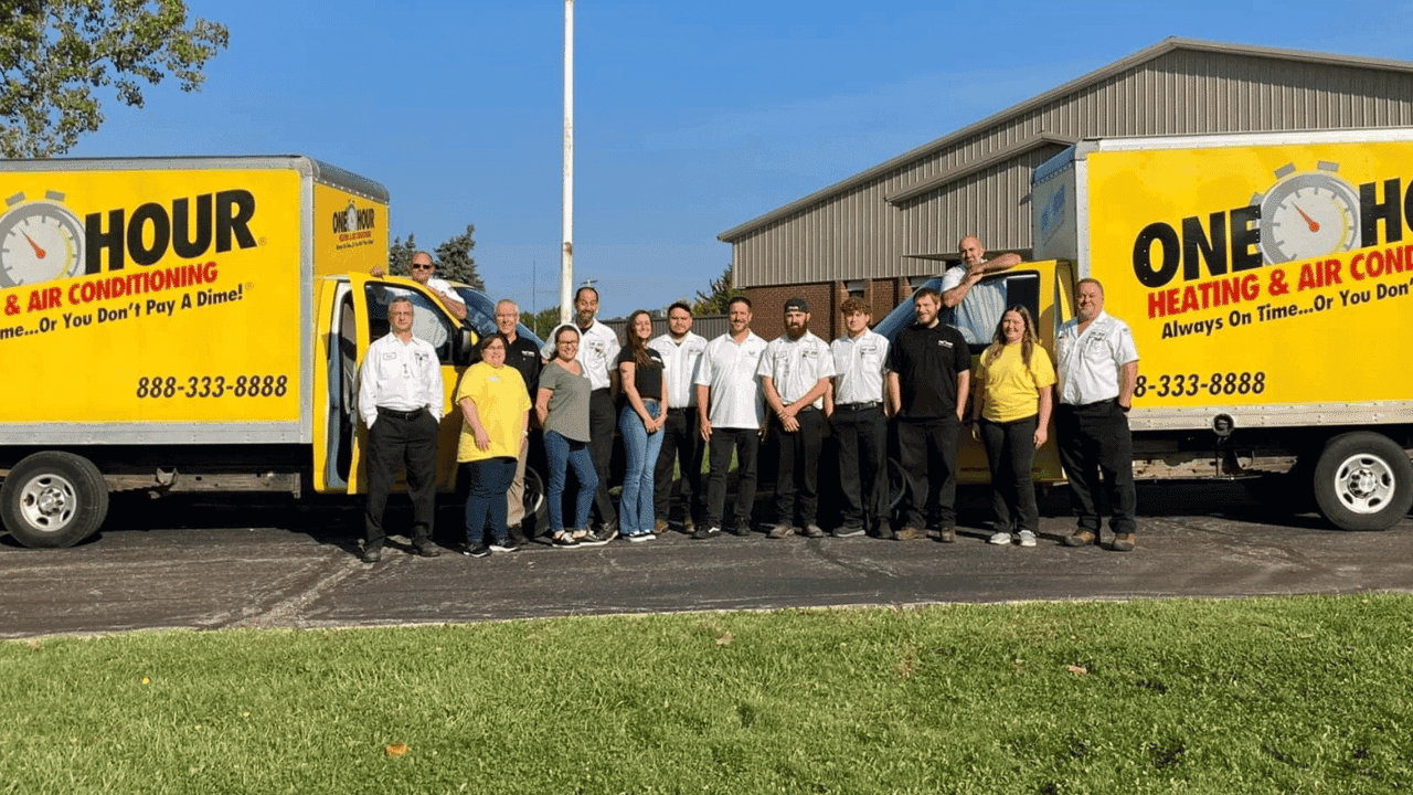 Building a Business and a Culture: Brian Wick’s Journey image of one hour heating and air conditioning team