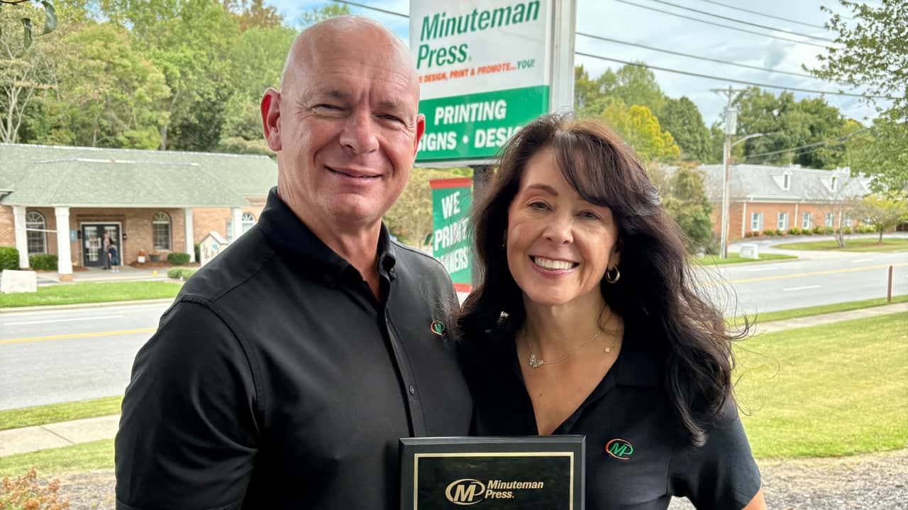 How undefined Evolved and Set New Standards Minuteman Press franchise owners John & Daryn Harrell, High Point, NC