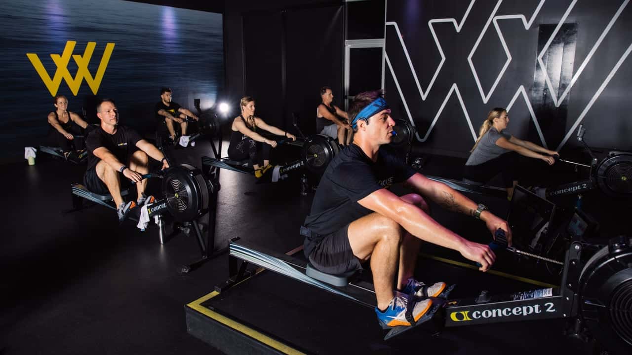 Row House Franchise Stands Out in the Boutique Fitness Photo of Row House group fitness class