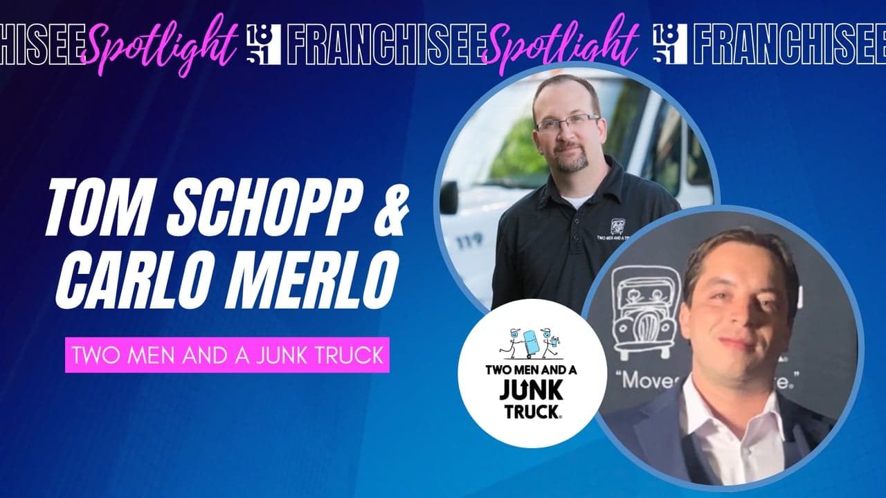 franchisee Tom Schopp & Carlo Merlo Two men and a junk truck franchisee Tom Schopp & Carlo Merlo Two men and a junk truck