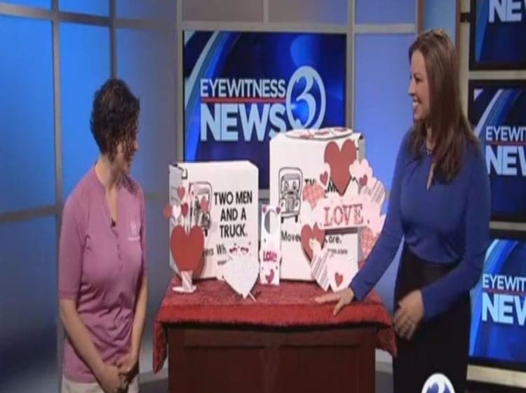 WFSB-Hartford, Connecticut: TWO MEN AND A TRUCK Showcases Creative, Inexpensive Valentine's Day Decorations WFSB-Hartford, Connecticut: TWO MEN AND A TRUCK Showcases Creative, Inexpensive Valentine's Day Decorations