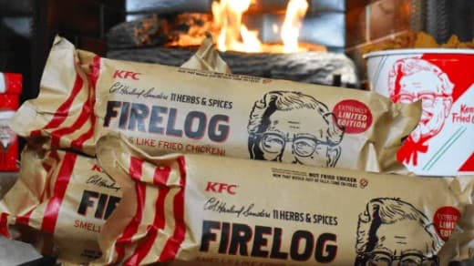 KFC Selling Limited Supply of Fried Chicken-Scented Firelogs KFC Selling Limited Supply of Fried Chicken-Scented Firelogs