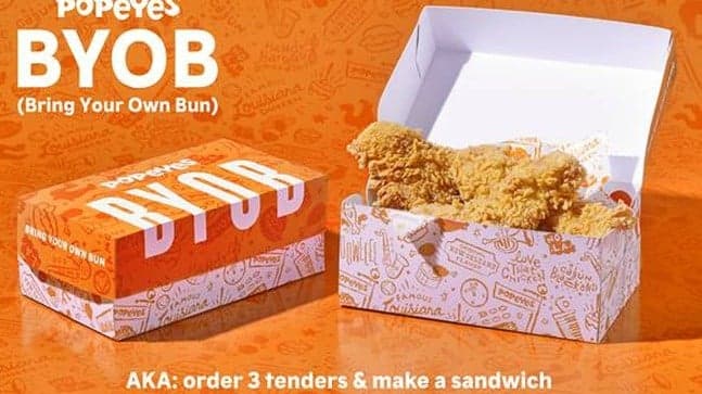 Popeyes Makes the Best Out of a Bad Situation With Funny 'Bring Your Own Bun' Campaign Popeyes Makes the Best Out of a Bad Situation With Funny 'Bring Your Own Bun' Campaign